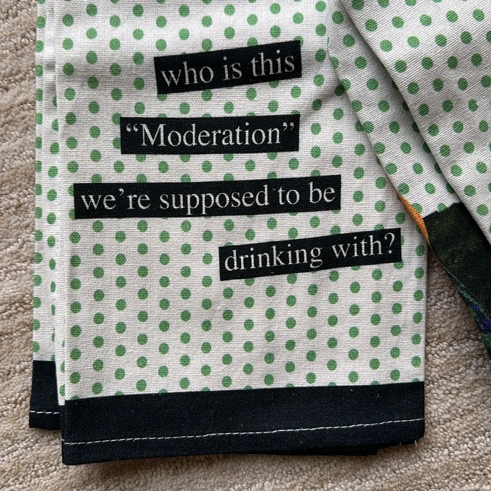 Boston International Anne Taintor Cotton Kitchen Towels Set of 2 Moderation Who?